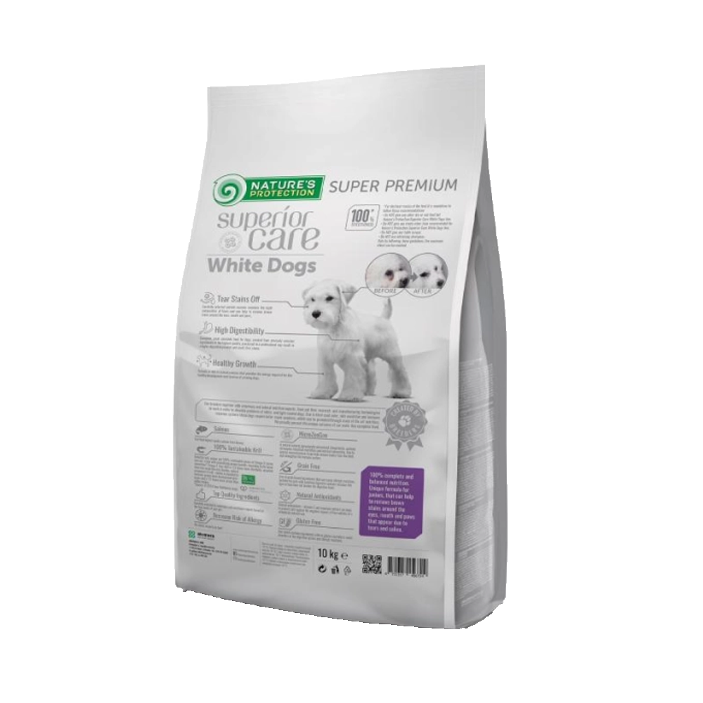 Nature's Protection Superior Care Dog Food with Salmon/ Junior/ All Breeds/ White Coat/ 10Kg