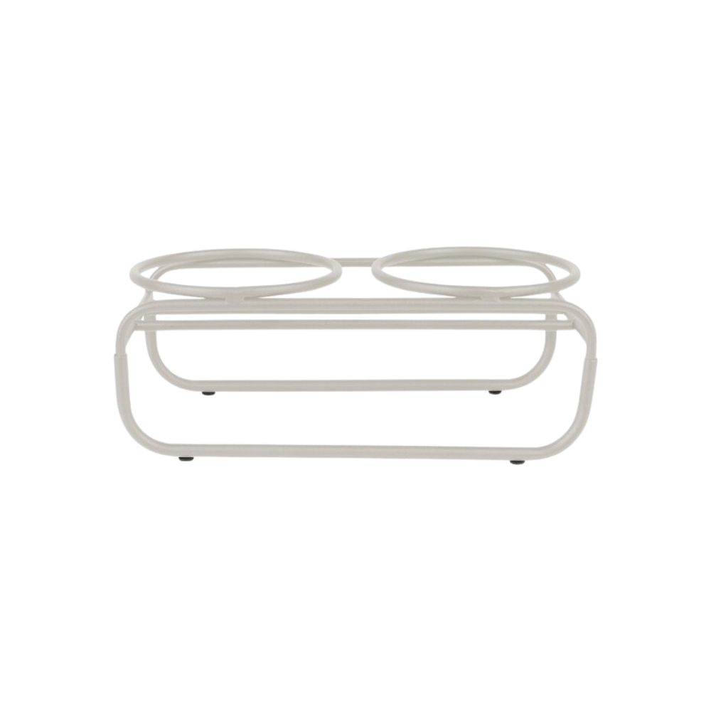 District 70 Butler Food Bowl Stand for Dogs/ Beige/ Small
