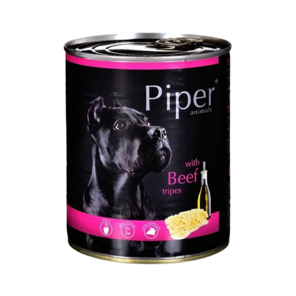 Piper Dog Food with Beef Tripes/ Can