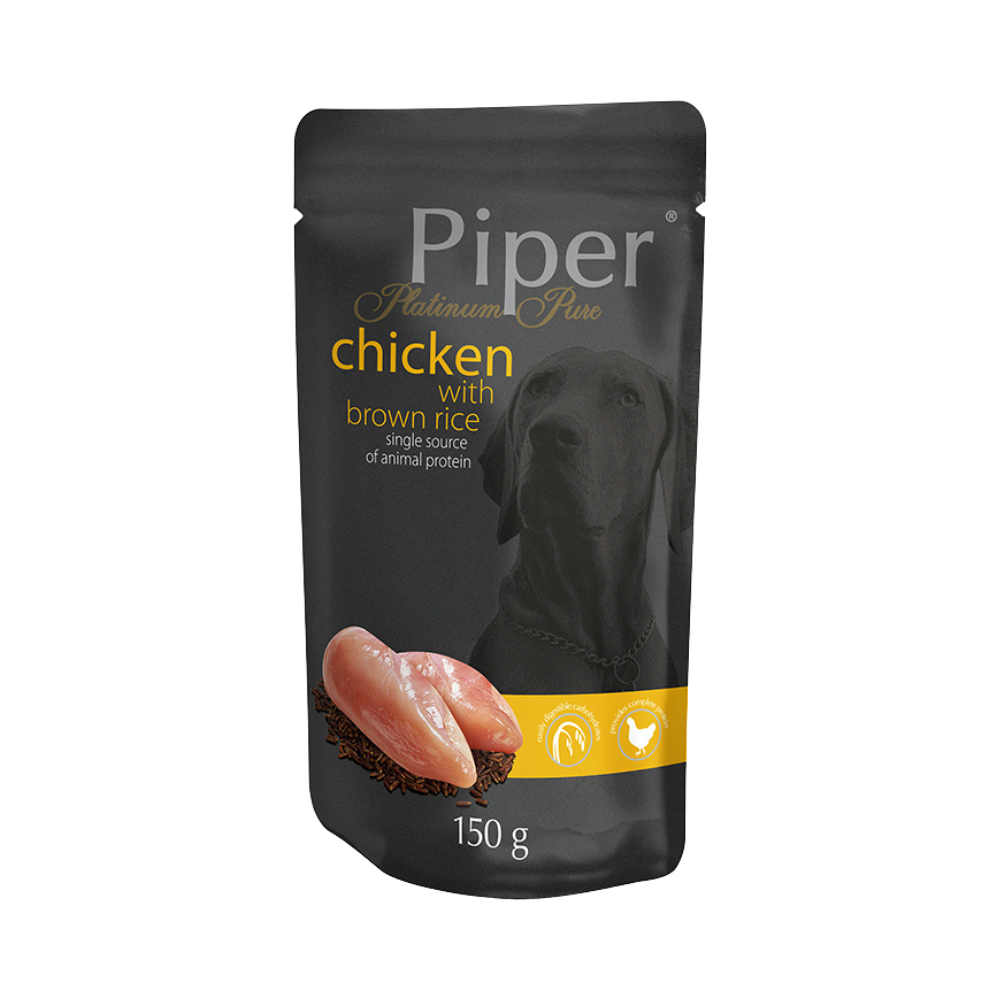 Piper Dog Food Platinum Pure Chicken with Brown Rice/ Pouch/ 150gr