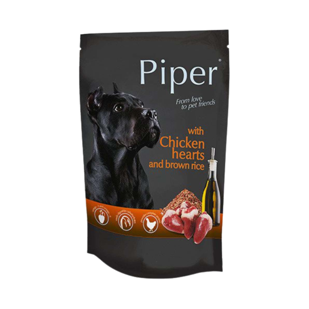 Piper Dog Food with Chicken Hearts and Brown Rice/ Pouch