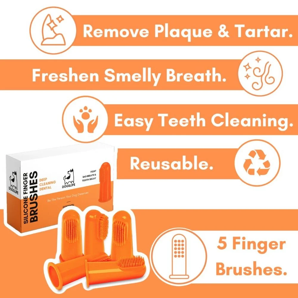 OurDogsLife Silicone Finger Touthbrushes