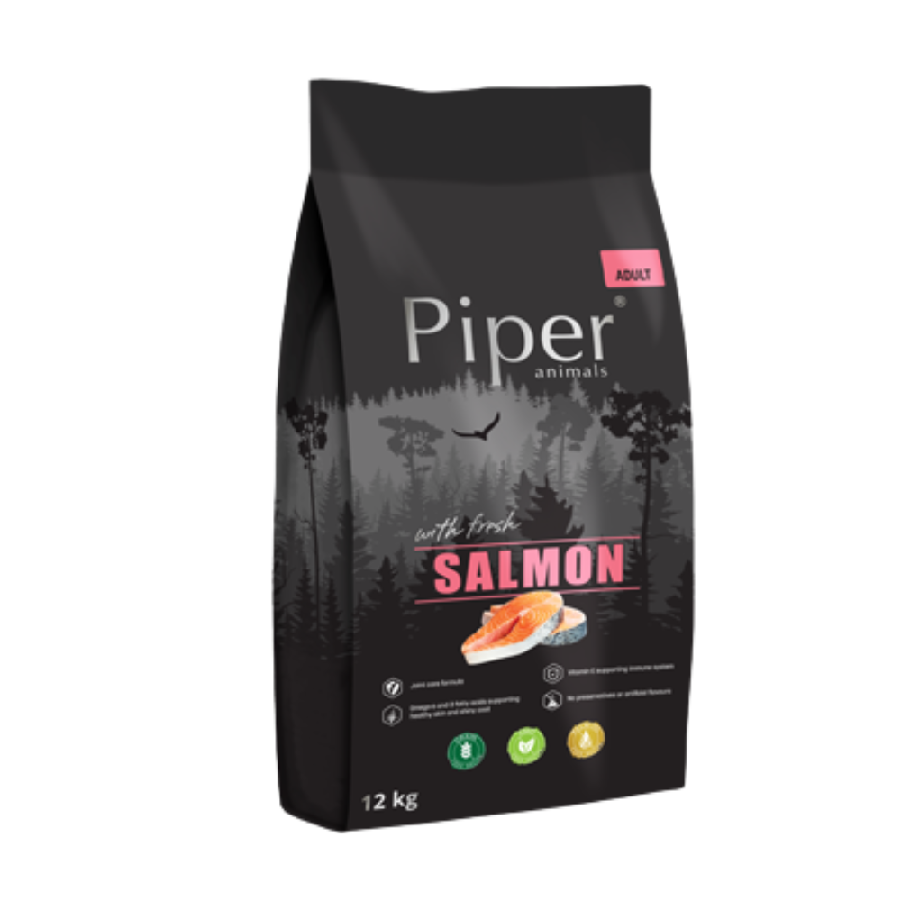 Piper Dry Dog Food with Salmon/ 12Kg