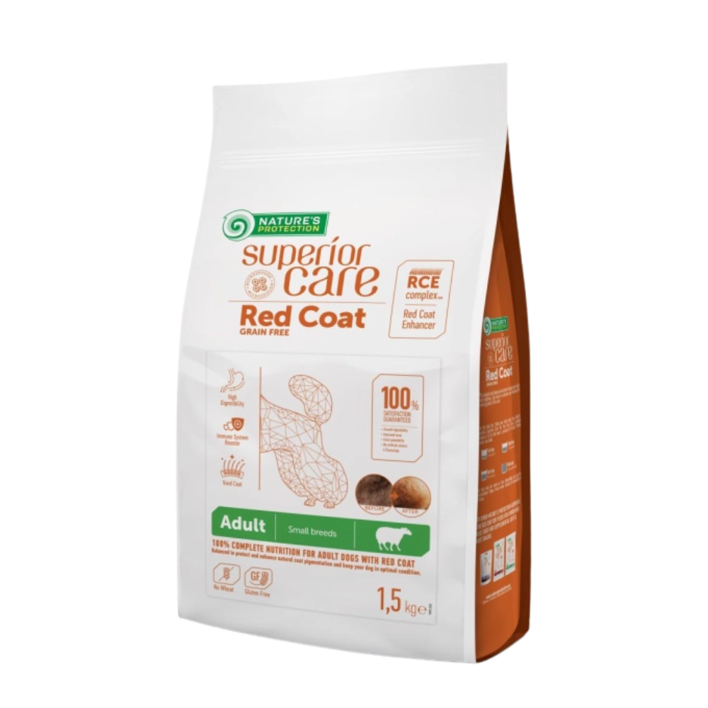 Nature's Protection Superior Care Dog Food with Lamb/ Adult/ Small Breed/ Red Coat/ 1.5Kg