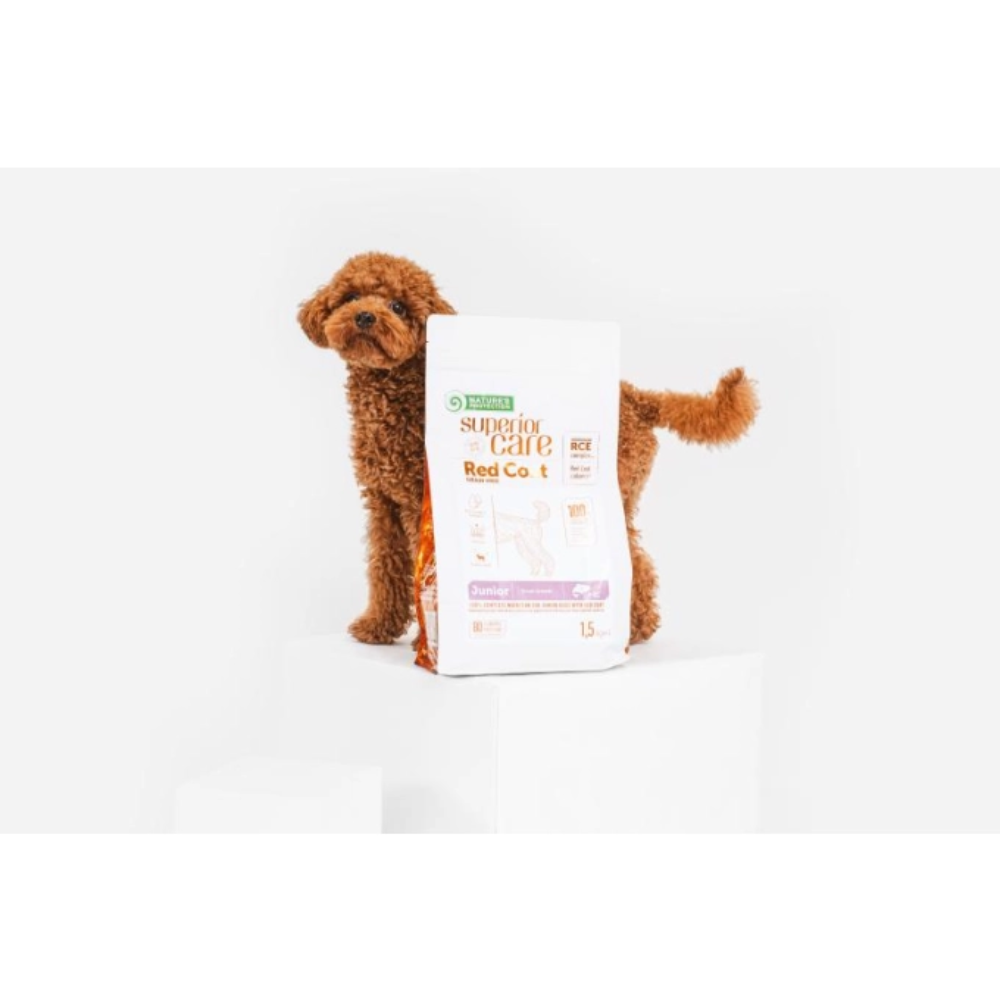 Nature's Protection Superior Care Dog Food with Salmon/ Junior/ Small Breed/ Red Coat/ 1.5Kg