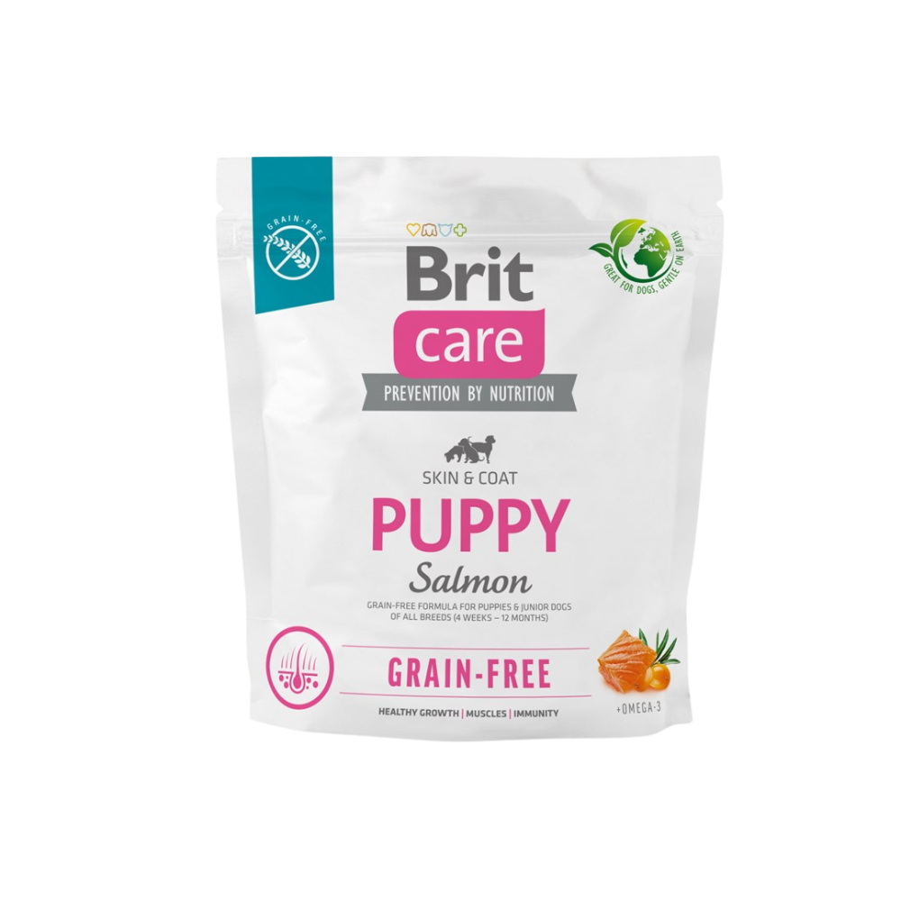 Brit Care Dog Food with Salmon/ Puppy/ All Breeds/ 1Kg