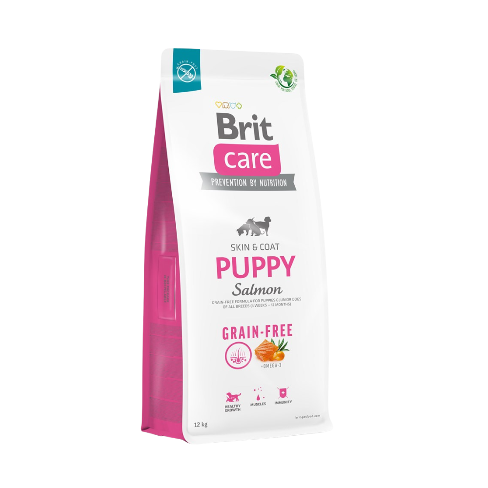 Brit Care Dog Food with Salmon/ Puppy/ All Breeds/ 12Kg