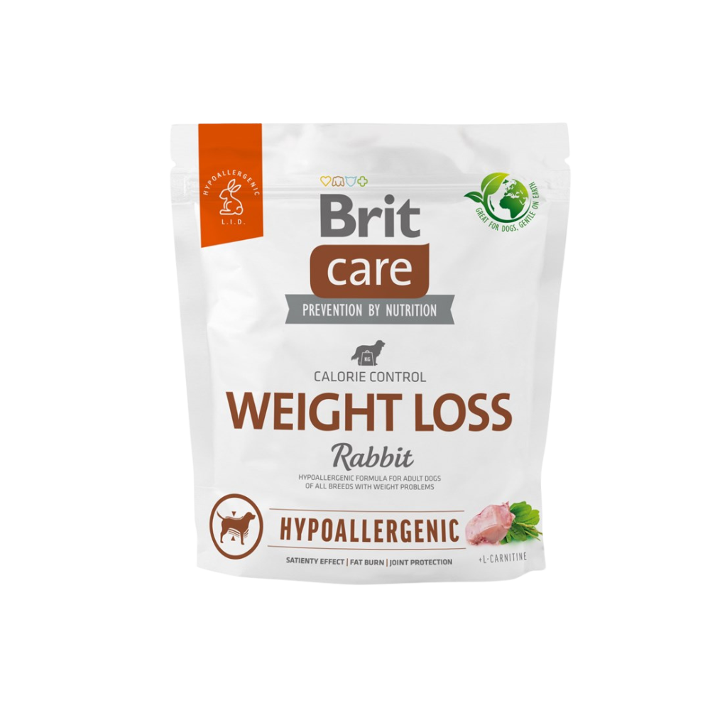 Brit Care Dog Food Hypoallergenic Weight Loss with Rabbit/ Adult/ All Breeds/ 1Kg