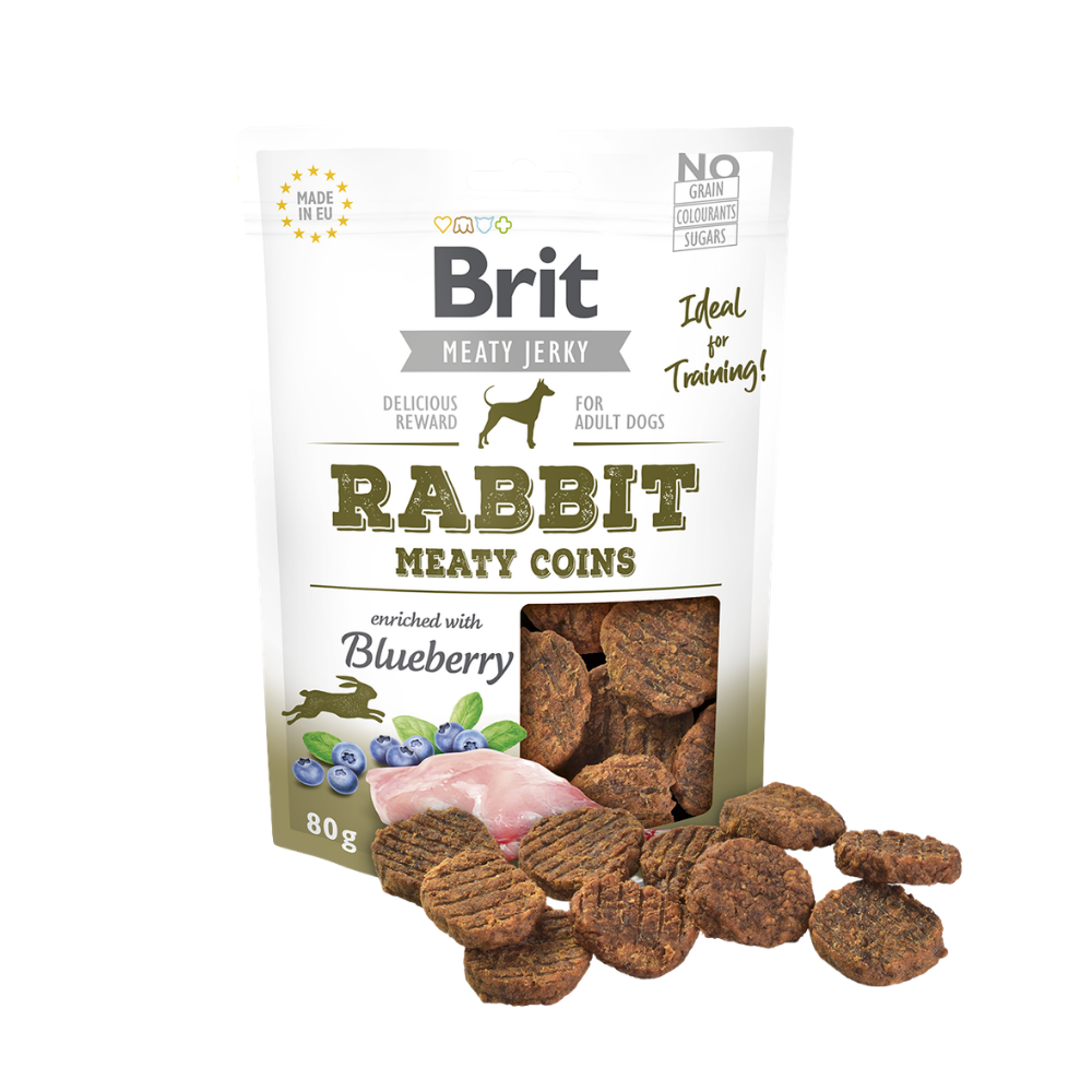 Brit Dog Meaty Jerky Snack Rabbit Coins