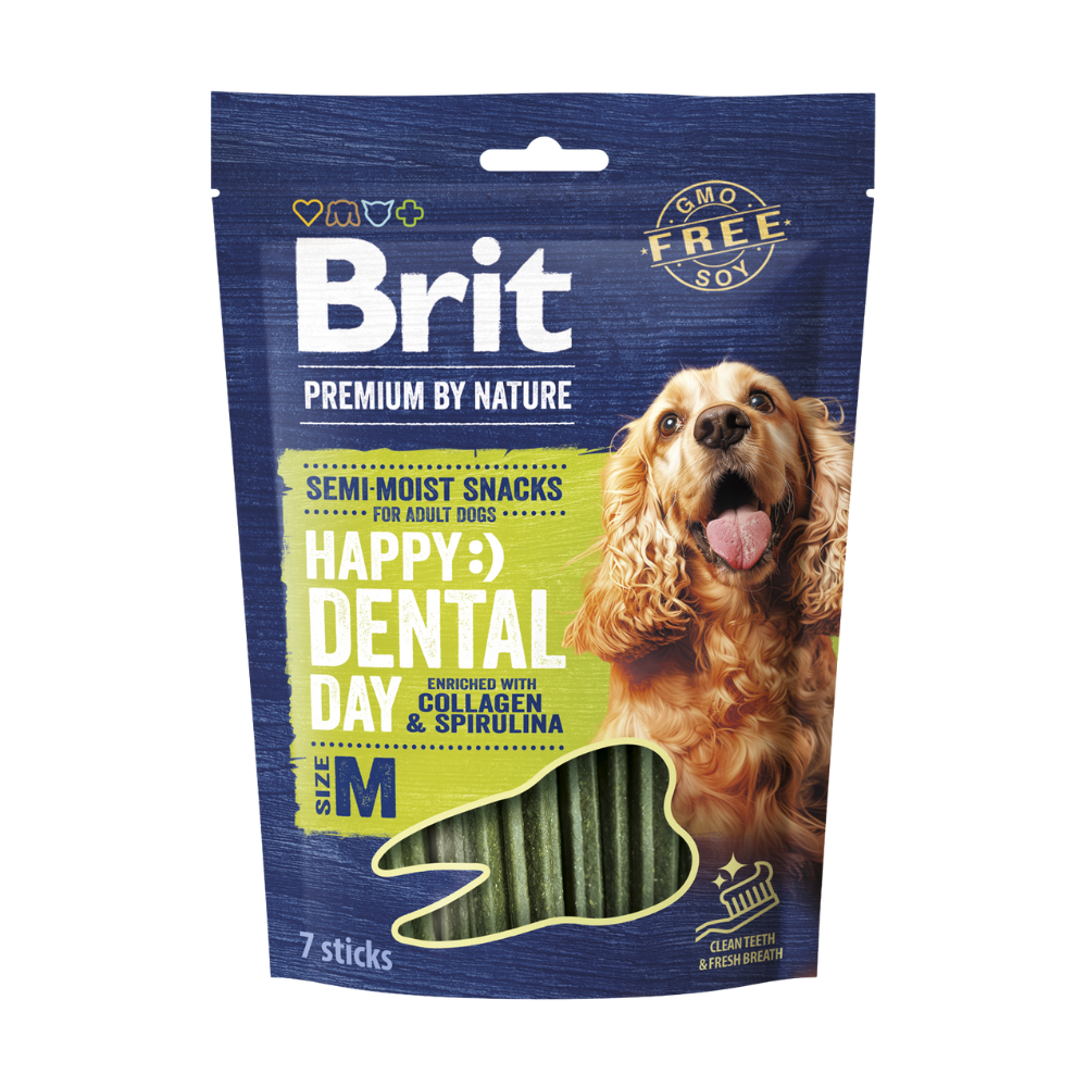 Brit Premium By Nature® Dog Semi-Moist Snacks Happy Dental with Collagen & Spirulina/ M