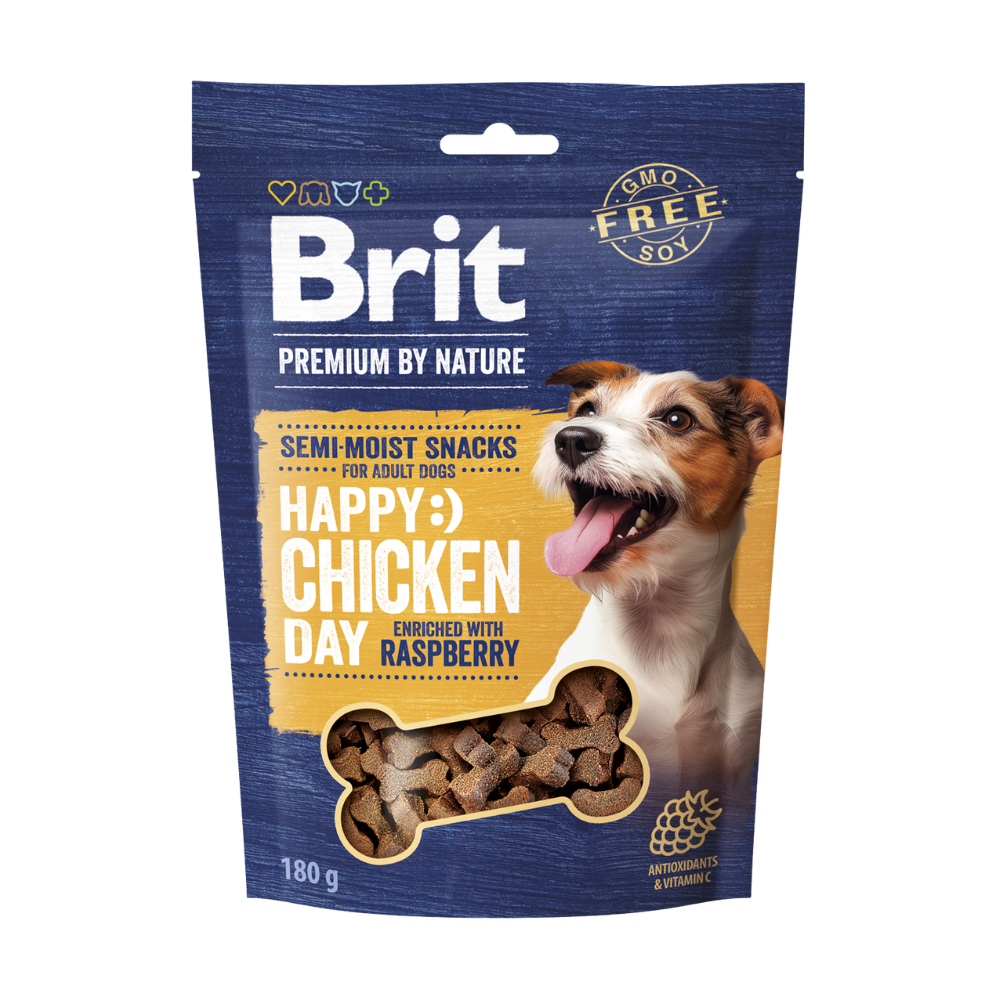 Brit Premium By Nature® Dog Semi-Moist Snacks Happy Chicken with Raspberry