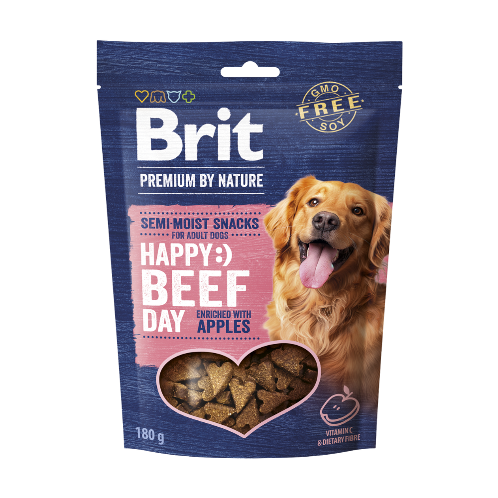 Brit Premium By Nature® Dog Semi-Moist Snacks Happy Beef with Apples