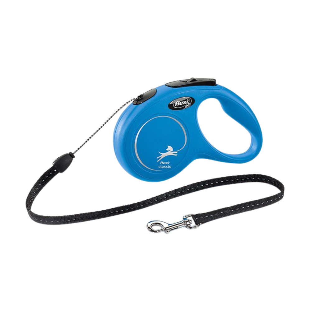 Flexi New Classic Dog Retractable Lead/ Cord/ Small/ 5m/ Blue