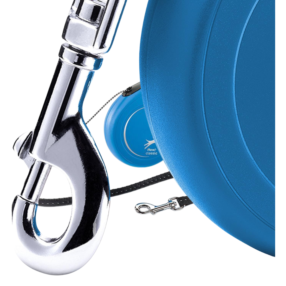 Flexi New Classic Dog Retractable Lead/ Cord/ Small/ 5m/ Blue