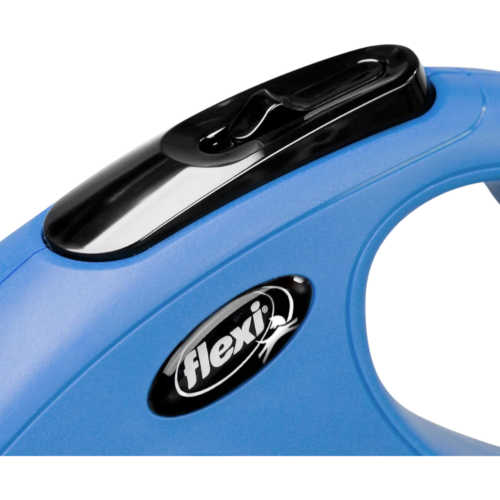 Flexi New Classic Dog Retractable Lead/ Tape/ Small/ 5m/ Blue
