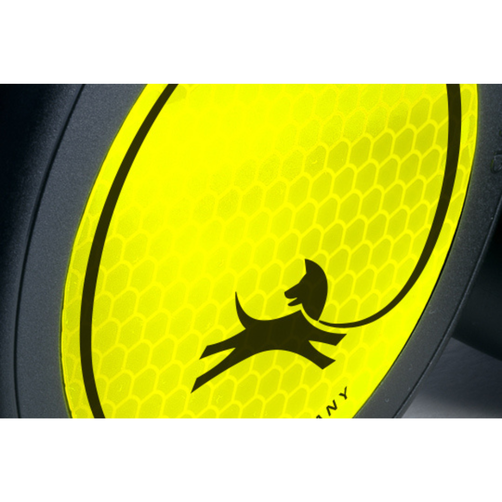 Flexi New Neon Dog Retractable Lead/ Tape/ Small/ 5m/ Yellow