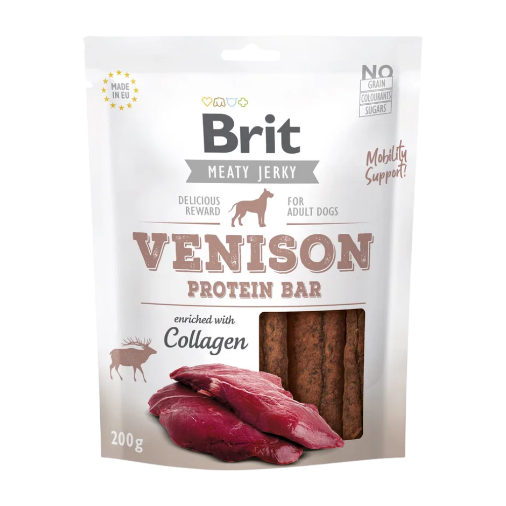 Brit Dog Meaty Jerky Snack Venison & Chicken Protein Bar