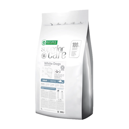 Nature's Protection Superior Care Dog Food with White Fish/ Adult/ Mini and Small Breed/ White Coat/ 10Kg