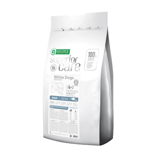 Nature's Protection Superior Care Dog Food with White Fish/ Adult/ Mini and Small Breed/ White Coat/ 10Kg