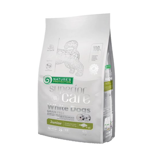Nature's Protection Superior Care Dog Food with White Fish/ Junior/ Mini and Small Breed/ White Coat/ 10Kg