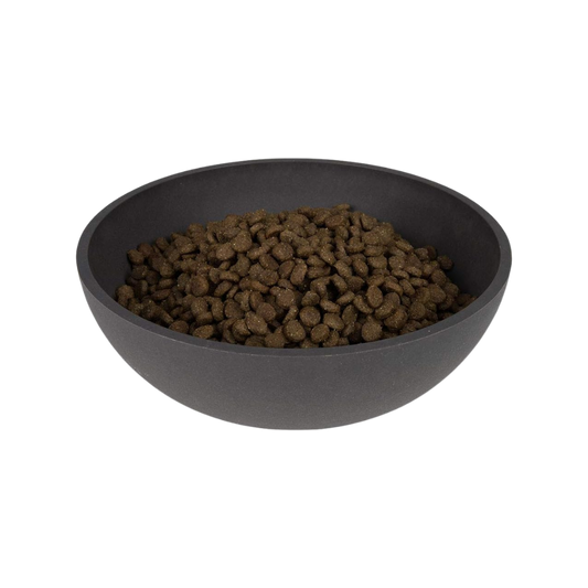 District 70 Bamboo Dog Bowl/ Dark Grey/ Small