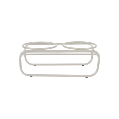 District 70 Butler Food Bowl Stand for Dogs/ Beige/ Small