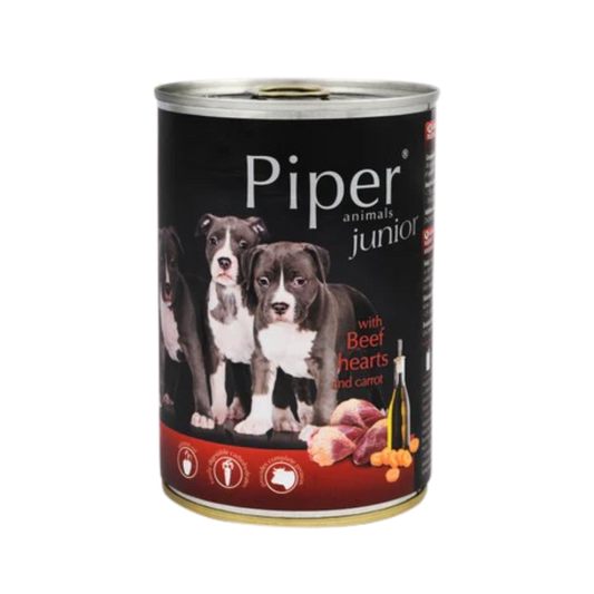 Piper Junior Dog Food with Beef Heart and Carrot/ Can/ 400gr