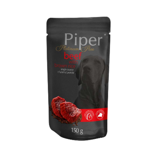 Piper Dog Food Platinum Pure Beef with Brown Rice/ Pouch/ 150gr