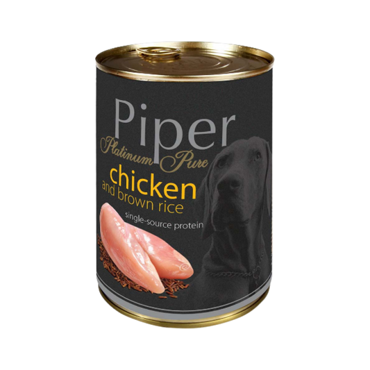Piper Dog Food Platinum Pure Chicken with Brown Rice/ Can/ 400gr
