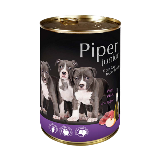 Piper Junior Dog Food with Veal and Apple/ Can/ 400gr