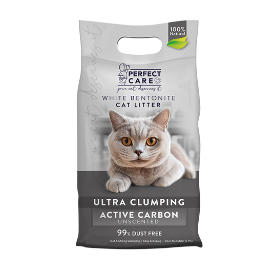 Perfect Care Cat Litter White Bentonite with Active Carbon/ 10L