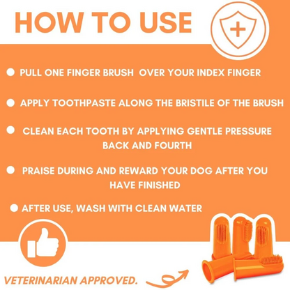 OurDogsLife Silicone Finger Touthbrushes