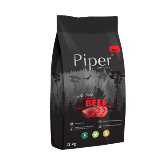 Piper Dry Dog Food with Beef/ 12Kg