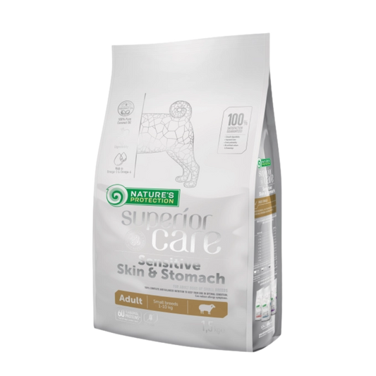 Nature's Protection Superior Care Dog Food with Lamb/ Adult/ Small Breed/ Sensitive Skin and Stomach/ 1.5Kg