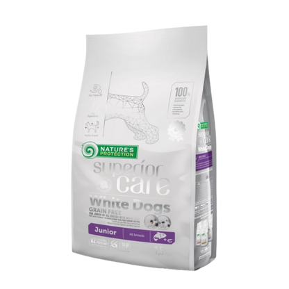 Nature's Protection Superior Care Dog Food with Salmon/ Junior/ All Breeds/ White Coat/ 1.5Kg