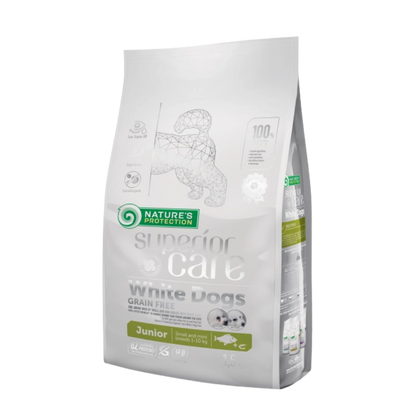 Nature's Protection Superior Care Dog Food with White Fish/ Junior/ Mini and Small Breed/ White Coat/ 1.5Kg