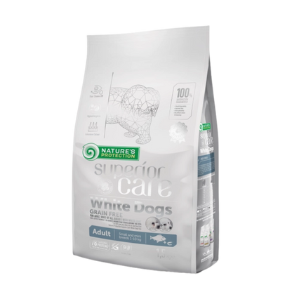Nature's Protection Superior Care Dog Food with White Fish/ Adult/ Mini and Small Breed/ White Coat/ 1.5Kg