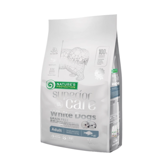 Nature's Protection Superior Care Dog Food with White Fish/ Adult/ Mini and Small Breed/ White Coat/ 1.5Kg