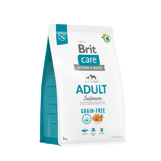 Brit Care Dog Food with Salmon/ Adult/ Small and Medium Breed/ 3Kg