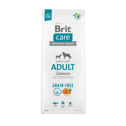 Brit Care Dog Food with Salmon/ Adult/ Small and Medium Breed/ 12Kg