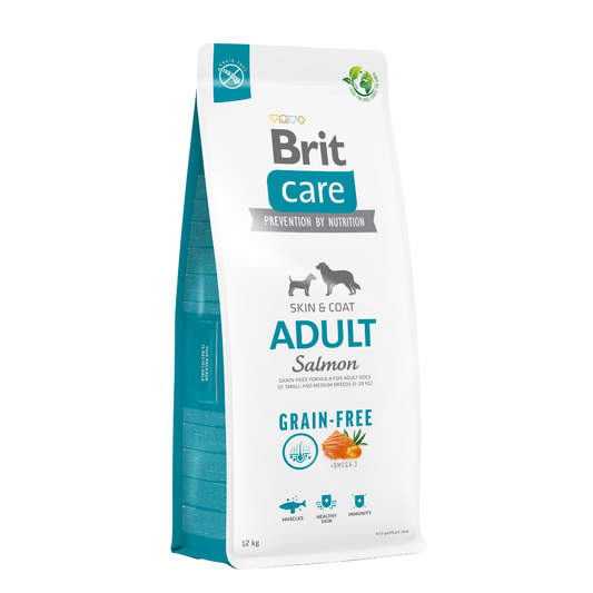 Brit Care Dog Food with Salmon/ Adult/ Small and Medium Breed/ 12Kg