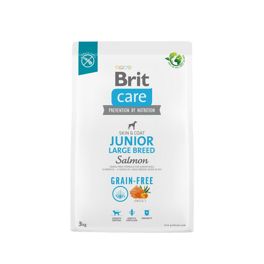 Brit Care Dog Food with Salmon/ Junior/ Large Breeds/ 3Kg
