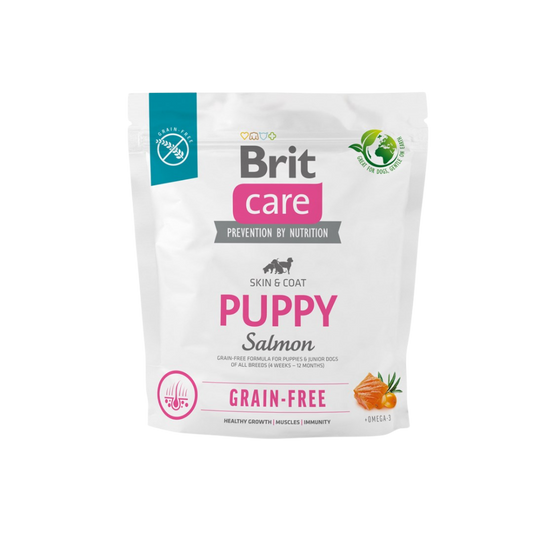 Brit Care Dog Food with Salmon/ Puppy/ All Breeds/ 1Kg