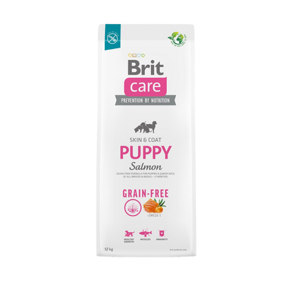 Brit Care Dog Food with Salmon/ Puppy/ All Breeds/ 12Kg