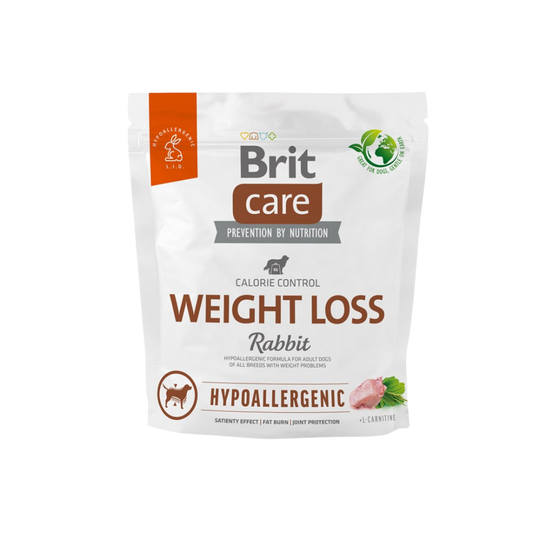 Brit Care Dog Food Hypoallergenic Weight Loss with Rabbit/ Adult/ All Breeds/ 1Kg