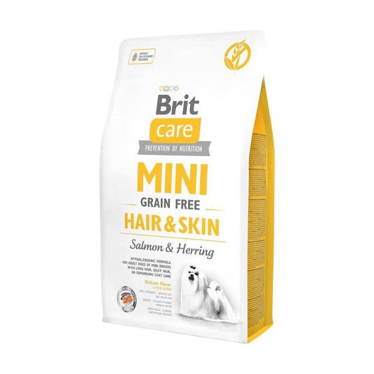 Brit Care Dog Food Mini Hair & Skin with Salmon and Herring/ Adult/ Mini Breeds/ 2Kg