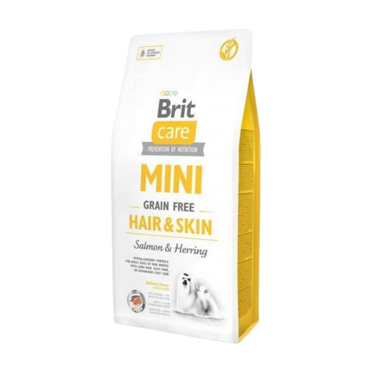 Brit Care Dog Food Mini Hair & Skin with Salmon and Herring/ Adult/ Mini Breeds/ 7Kg