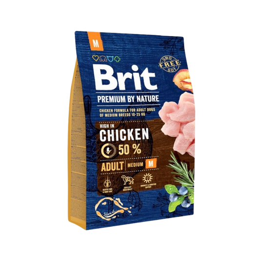 Brit Premium Care Dog Food with Chicken/ Adult/ Medium Breeds/ 3Kg