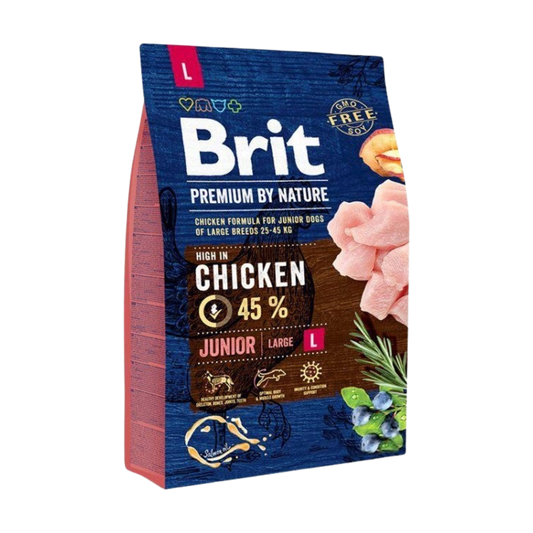 Brit Premium Care Dog Food with Chicken/ Junior/ Large Breeds/ 3Kg