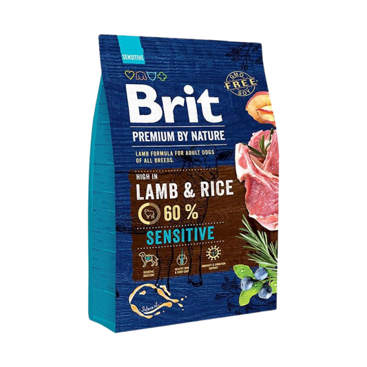 Brit Premium Care Dog Food Sensitive with Lamb and Rice/ Adult/ All Breeds/ 3Kg